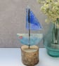Handmade Fused Glass Boat - Image 2