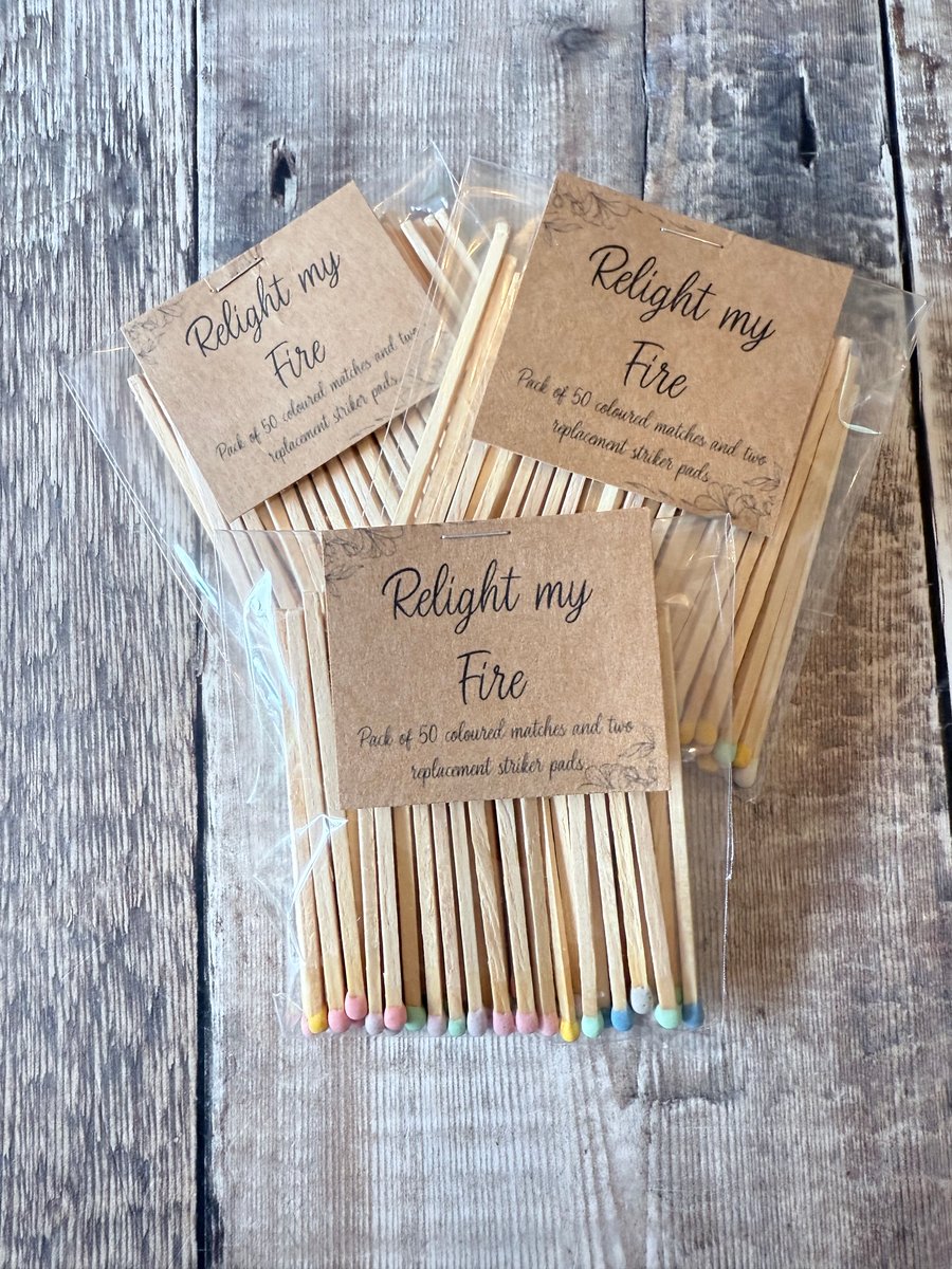 Coloured matches refill pack 50
