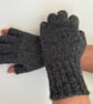 Fingerless gloves alpaca grey - Image 3