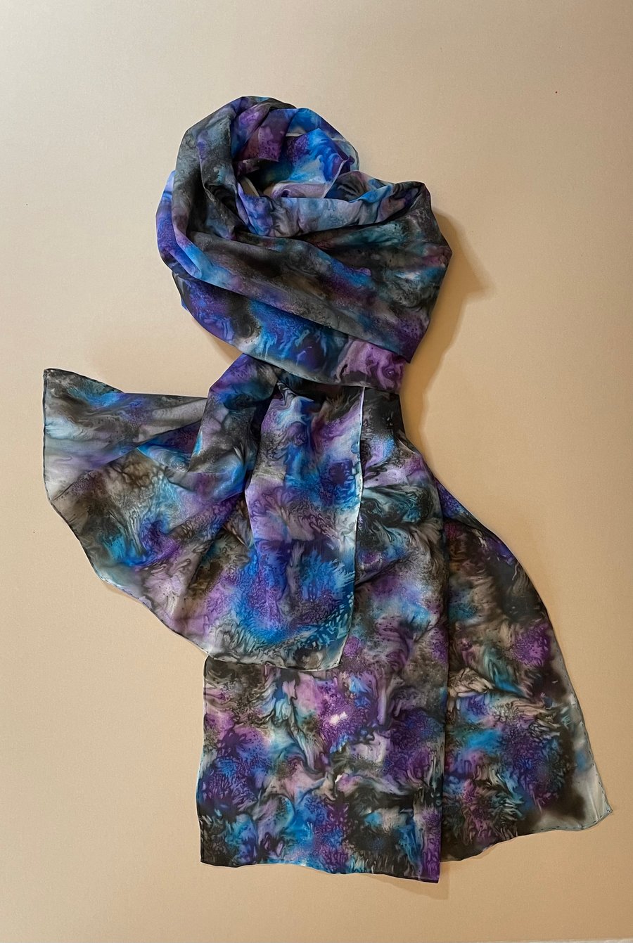"Dark Matter' silk scarf