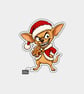 Unique Funny Christmas Sticker Xmas Decal - Cute Cheeky Chihuahua Dog