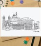 Marseille Skyline Greetings Card