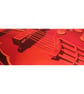 Guitar Painting - original canvas art of a red Hofner Verithin guitar - Image 1