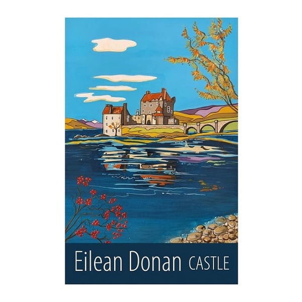 Eilean Donan Castle travel poster print by Susie West