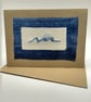 Embroidered Rolling Waves Greetings Card - Birthday Card - Blank Card - Image 2