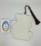 Rude cat embroidered bookmark - White - Image 2