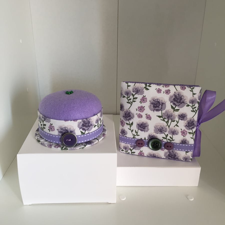 Pincushion and Needlebook set