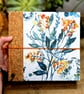 Handbound Cottagecore Sketchbook, Floral Watercolour, Personalised Gift