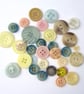 Mixed Pastel Buttons x34
