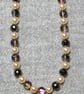 Glass Pearl and Half-Coated Faceted Glass Crystal Necklace - Image 6