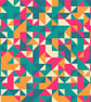 021 Cross Stitch Pattern Modern Geometrical Cushion Chart - Triangles - Image 1