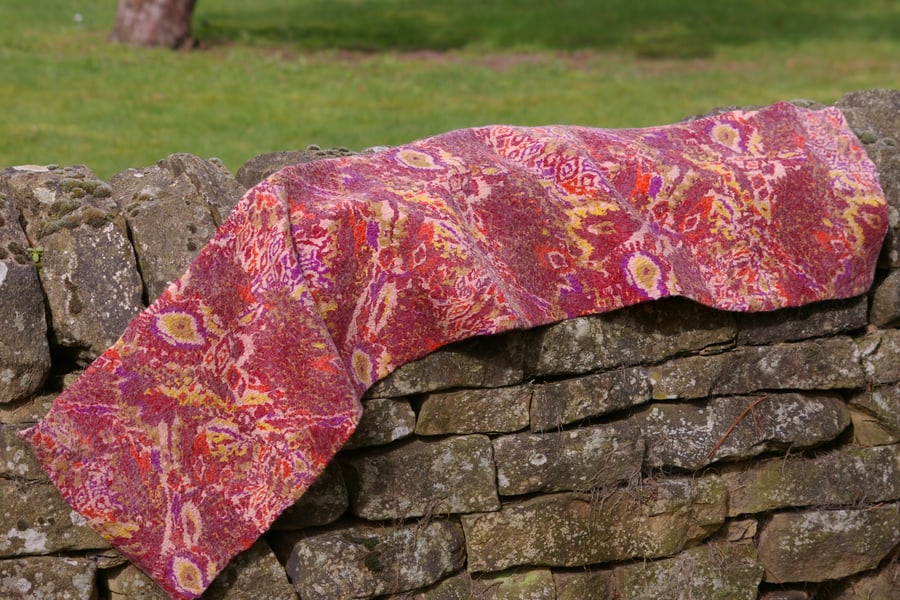 Handmade Merino Wool Felt Scarf