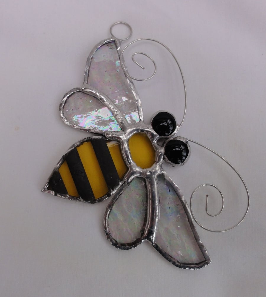 Stained Glass Bee Suncatcher
