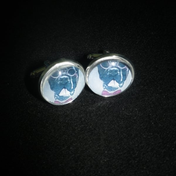 Posh Dog cufflinks,   matching tie clip available, free UK shipping...