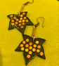 Stunning Green and Bronze Polymer Clay Leaf Earrings - Image 5
