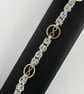 Sterling Silver Chainmaille Bracelet with 24k Gold Vermeil Infinity Symbols  - Image 2