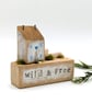 Handmade Tiny Oak Cottage Home Decor 'Wild & Free' - Image 2