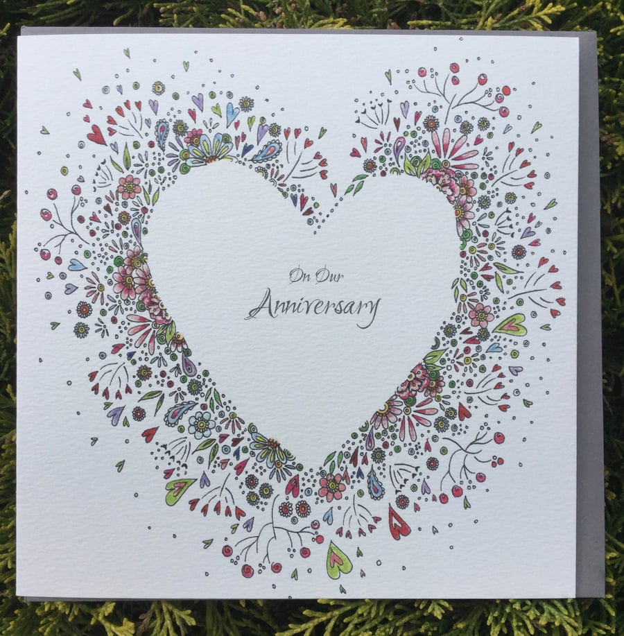 On our Anniversary greeting card 