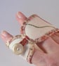 Hand embroidered fabric cuff with simple embroidery - Image 4