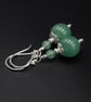 Green Aventurine, sterling silver handmade earrings,  Gemini, Virgo jewellery