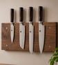 Handmade Wooden Magnetic Knife Block - Solid Wood Kitchen Knife Holder - Made in - Image 2