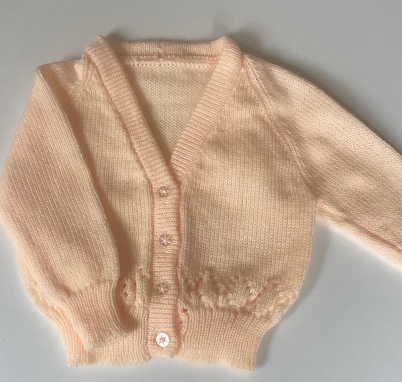Baby cardigan peach 3-6 months