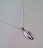 Solid Silver Rugby Ball Pendant Necklace - Image 2