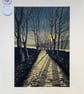 'Moonlit Lane' original screen print - Image 2