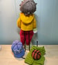 Crocheted Boy Doll. Amigurumi Doll for Collectors over 14. Basketball Player. - Image 2