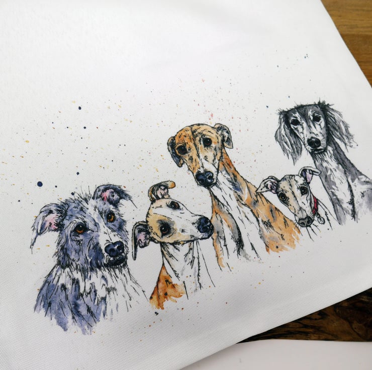 Greyhound Gifts Ziggie The Italian Greyhound Whippet Dog Canvas