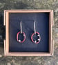 Copper and Silver  Mismatched Seed Pod Dangle Earrings - Image 4
