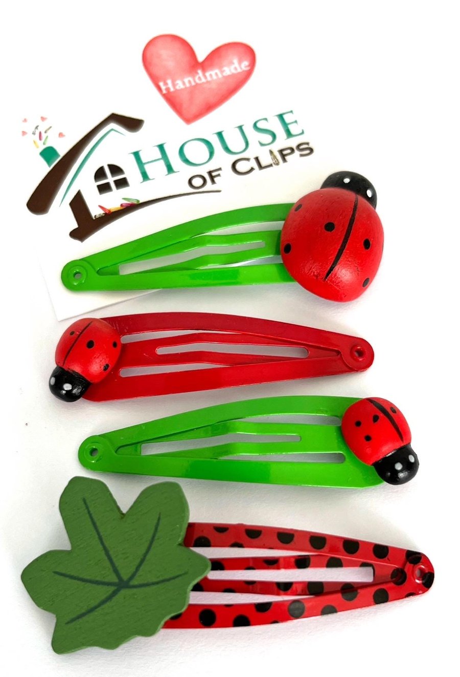 My Ladybird Hair Clip Family - Ladybird Hair Slides - Ladybug Hair Clips - Ladyb
