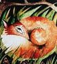 Whimsical Resting Foxes Watercolour  - Image 2