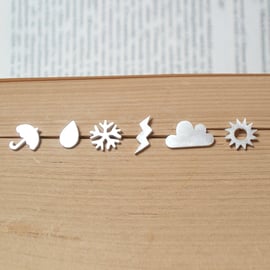 weather forecast ear studs (1 pair), handmade 