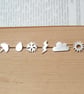 weather forecast ear studs (1 pair), handmade  - Image 1