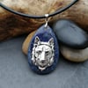 Lapis Lazuli Wolf Necklace