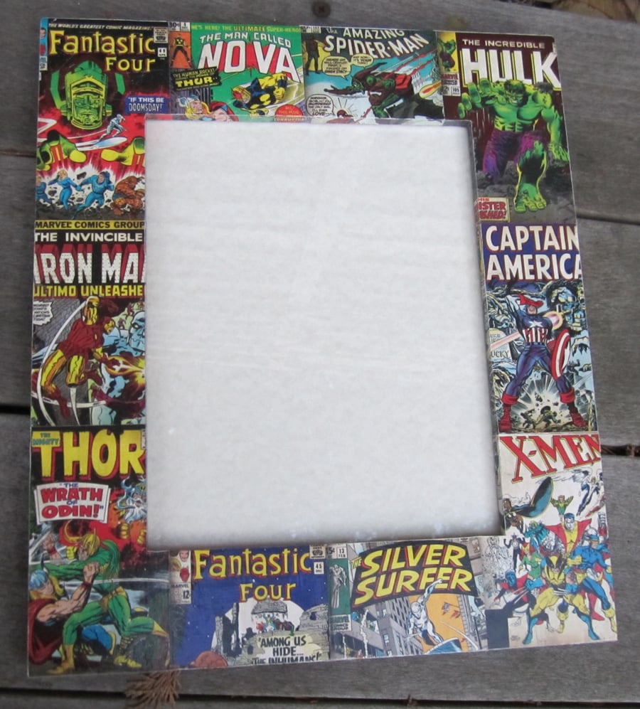 Marvel Super Heroes Decoupage Picture or Photo Frame 