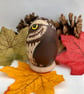 Little Owl decorated wooden egg  - Image 2