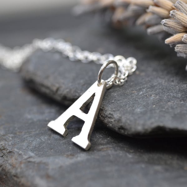 Brand Avenue 925 Silver Letter I Necklace main image 0