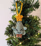 Crochet christmas tree decoration, novelty bauble, fun gift, secret santa