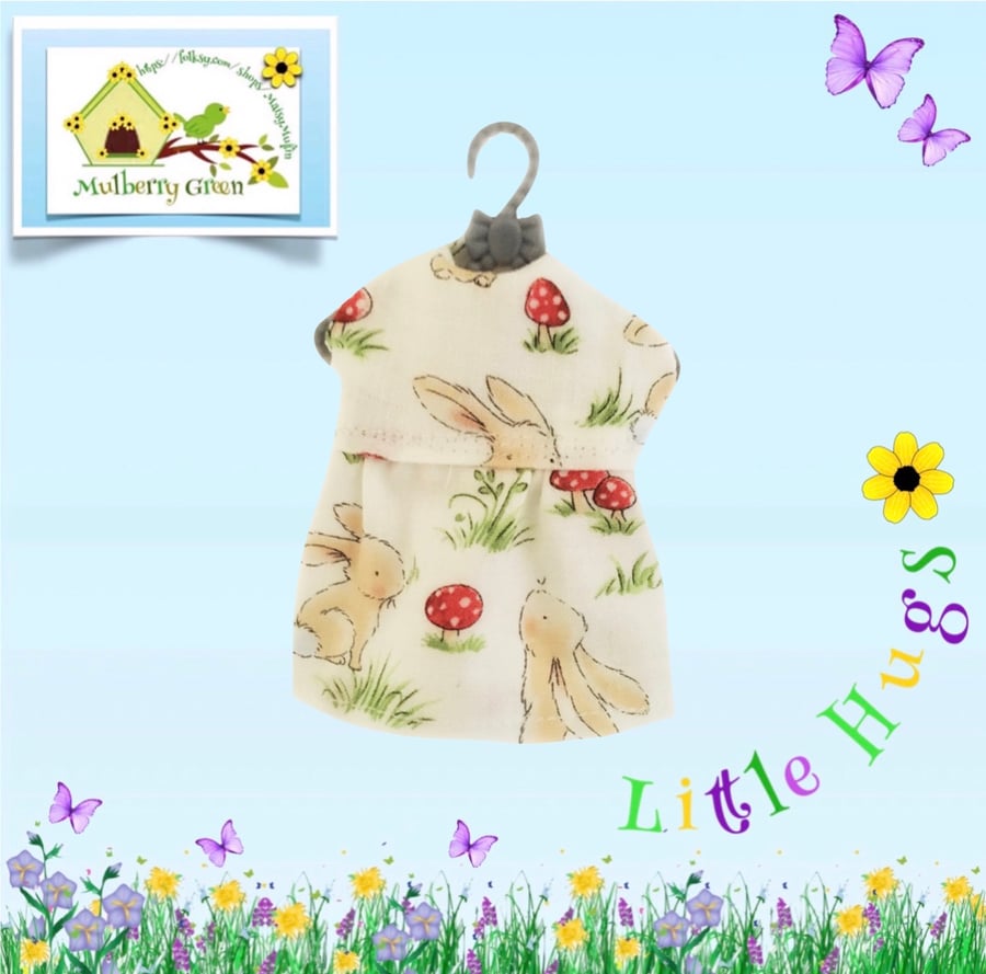 Reserved for Kat Baby Rabbits Dress to fit the Little Hugs dolls 