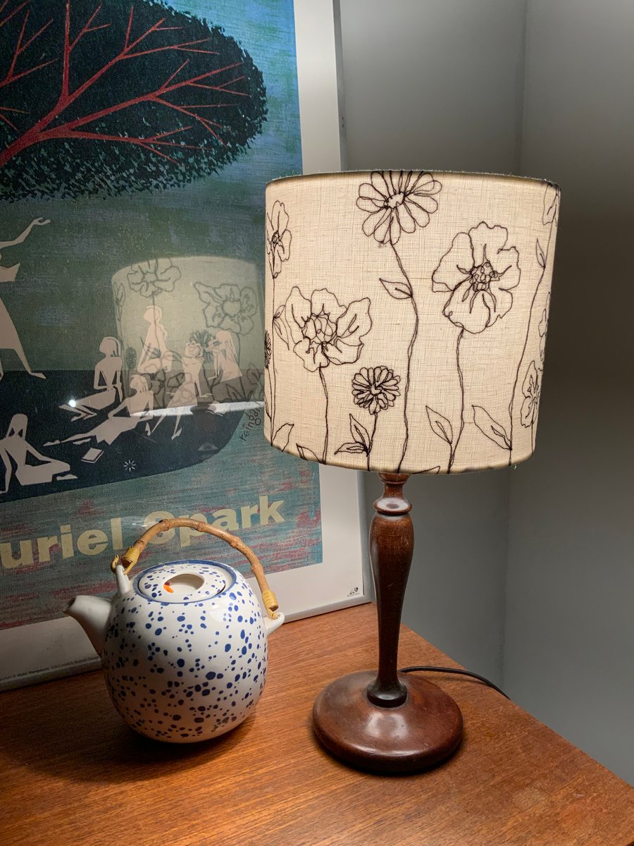 Poppy Lampshade - Embroidery 