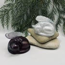 Angelis Felinus Resin Sleeping Cats with Glitter Wings, Memorial Ornament, Gift