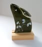Snowdrop moongazing hare, shelf ornament, birthday gift. 