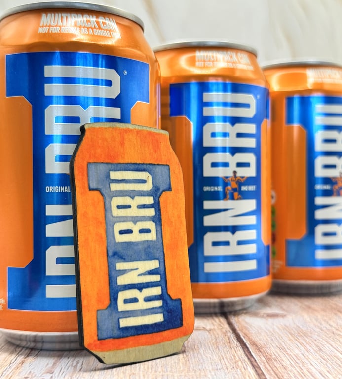 Irn Bru Wooden Magnet - Maple Ply