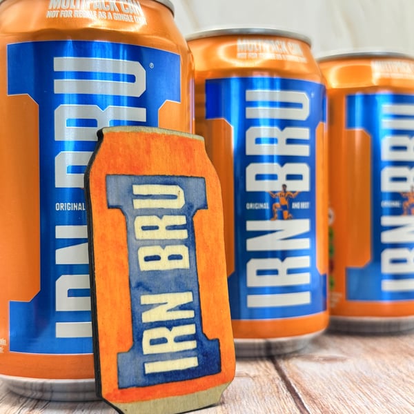 Irn Bru Wooden Magnet - Maple Ply