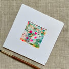 Original art card, blank card, hand painted, mixed media card for art lovers