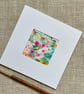 Original art card, blank card, hand painted, mixed media card for art lovers