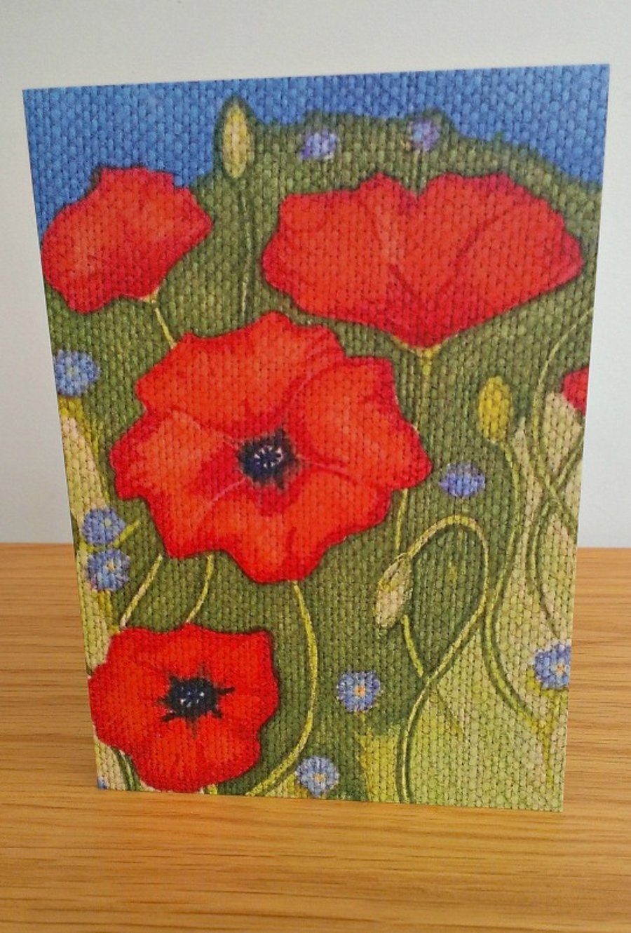 Poppy Design Greeting Card From Original Illustration