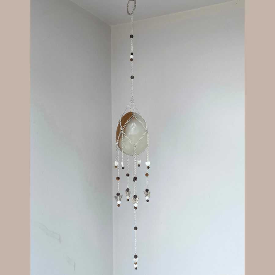Onyx Egg Sun-catcher (Handmade Crystal Wall Hanging)